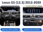 Штатна магнітола FORS.auto для Lexus GS U8K (2012-2020) в інтер'єрі авто