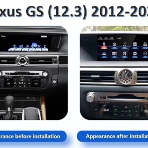 Штатна магнітола FORS.auto для Lexus GS U8K (2012-2020) в інтер'єрі авто
