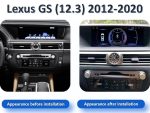 Штатна магнітола Lexus GS FORS.auto в інтер'єрі авто