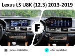 Штатна магнітола FORS.auto Lexus LS 2013-2019 в інтер'єрі авто