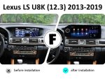 Штатна магнітола Lexus LS FORS.auto (2013-2019) в інтер'єрі