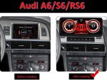 Штатна магнітола FORS.auto для Audi A6/S6/RS6 MMI-2G (2005-2009 – вигляд збоку