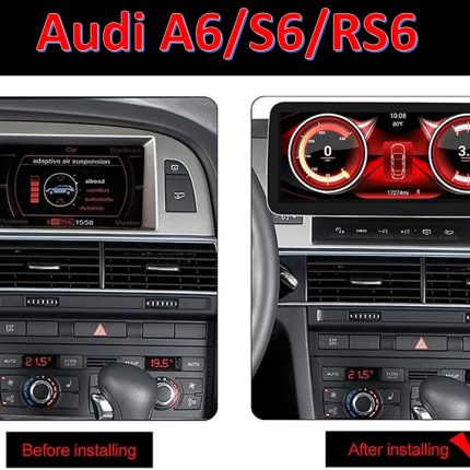 Штатна магнітола FORS.auto для Audi A6/S6/RS6 MMI-2G (2005-2009 – вигляд збоку