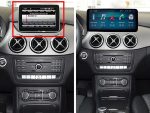 Штатна магнітола FORS.auto для Mercedes-Benz B-Class NTG 4.5 (W246) в інтер'єрі авто