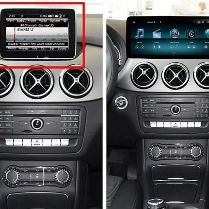 Штатна магнітола FORS.auto для Mercedes-Benz B-Class NTG 4.5 (W246) в інтер'єрі авто