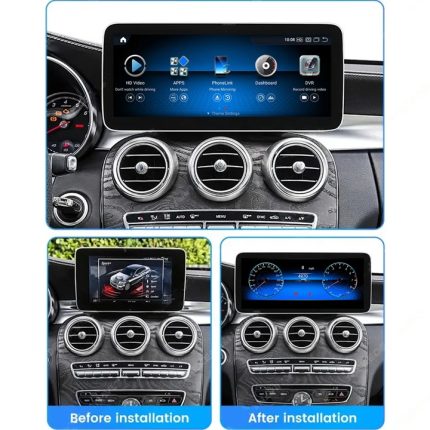 Штатна магнітола FORS.auto для Mercedes-Benz GLC Class в інтер'єрі авто