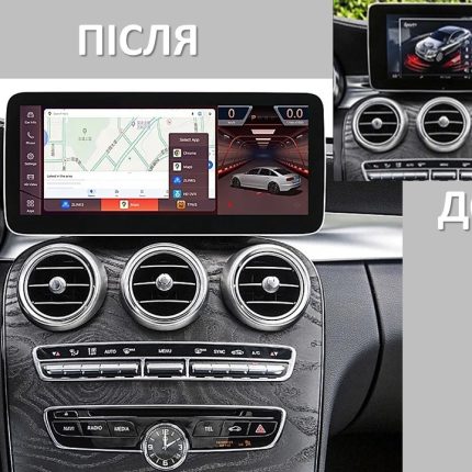 Штатна магнітола FORS.auto для Mercedes-Benz C/GLC-Class NTG 5.5 (W205) (4+32Gb, 12.3") 2019-2020 – вигляд збоку