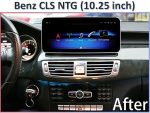 Штатна магнітола Mercedes Benz C218 FORS.auto для CLS-Class NTG 4.0 в інтер'єрі авто
