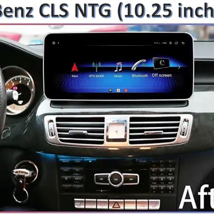 Штатна магнітола Mercedes Benz C218 FORS.auto для CLS-Class NTG 4.0 в інтер'єрі авто