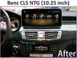 Штатна магнітола FORS.auto для Mercedes-Benz CLS-Class NTG 4.5 (C218) в інтер'єрі