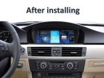 Штатна магнітола FORS.auto BMW E90 в інтер'єрі авто