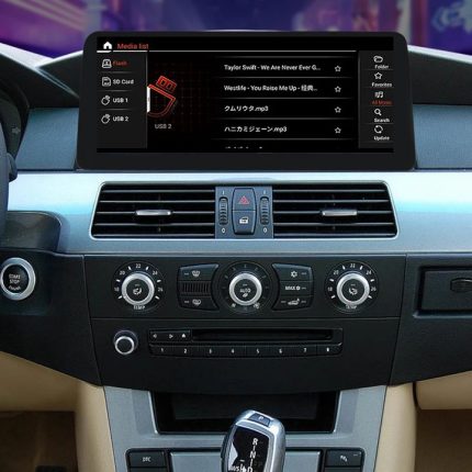 Штатна магнітола FORS.auto для BMW 5 Series E60/E61 CIC (8+64Gb, 10.25") 2008-2010 – вигляд збоку