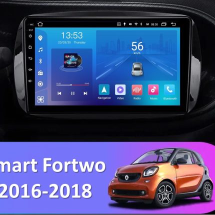 Штатна магнітола FORS.auto FS 1 LITE для Smart Fortwo 2016-2018 - вигляд збоку