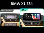 Штатна магнітола FORS.auto для BMW X1 E84 в інтер'єрі автомобіля