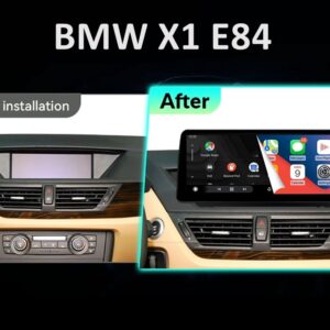 Штатна магнітола FORS.auto для BMW X1 E84 в інтер'єрі автомобіля