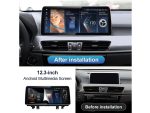 Штатна магнітола BMW X1 F48/X2 F49 FORS.auto EVO (8+64Gb, 12.3") в інтер'єрі авто