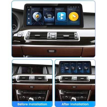 Штатна магнітола BMW F07 FORS.auto в інтер'єрі авто
