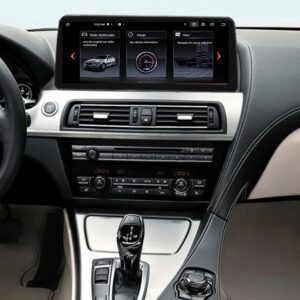 Штатна магнітола BMW 6 Series FORS.auto в інтер'єрі автомобіля