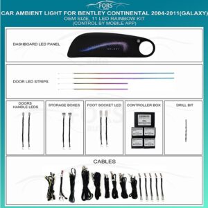 Підсвітка салону FORS.auto для Bentley Continental 2004-2011 (Galaxy)-11 LEDs