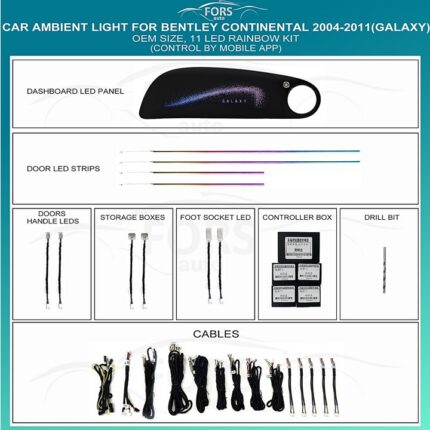 Підсвітка салону FORS.auto для Bentley Continental 2004-2011 (Galaxy)-11 LEDs