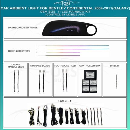 Підсвітка салону FORS.auto для Bentley Continental 2004-2011 (Galaxy)-11 LEDs