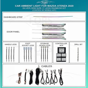 Підсвітка салону FORS.auto Mazda 6 Atenza 2020 (Silver, Rainbow Kit)