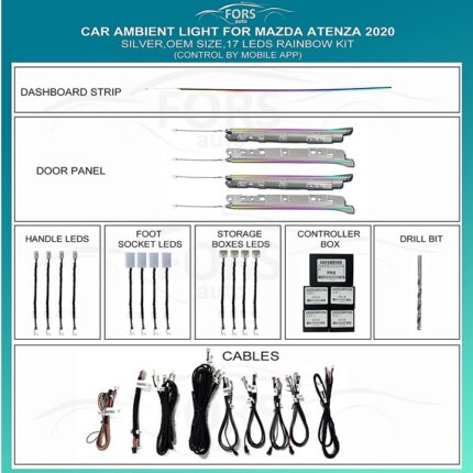 Підсвітка салону FORS.auto Mazda 6 Atenza 2020 (Silver, Rainbow Kit)