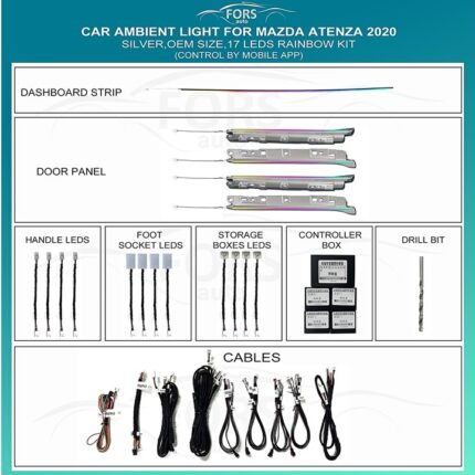 Підсвітка салону FORS.auto Mazda 6 Atenza 2020 (Silver, Rainbow Kit)