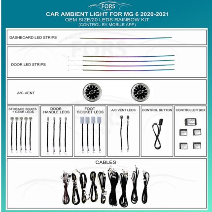 Підсвітка салону FORS.auto MG 6 Rainbow Kit