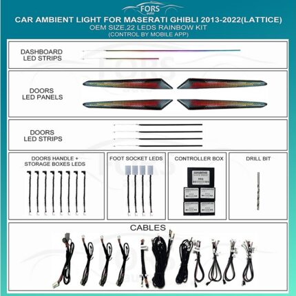 Підсвітка салону FORS.auto Lattice для Maserati Ghibli 2013-2022