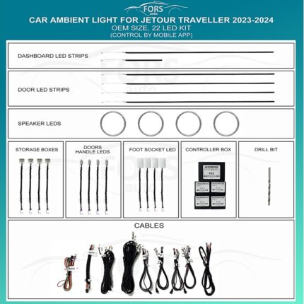 Підсвітка салону FORS.auto для Jetour Traveller 2023-2024 (Ambient Light)-22 LEDs